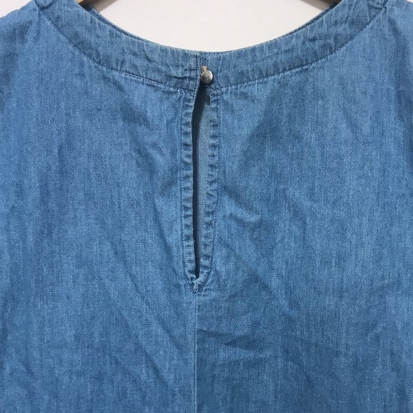 LA Classe Couture chambray short sleeve distressed ripped dress size Small - Picture 5 of 9